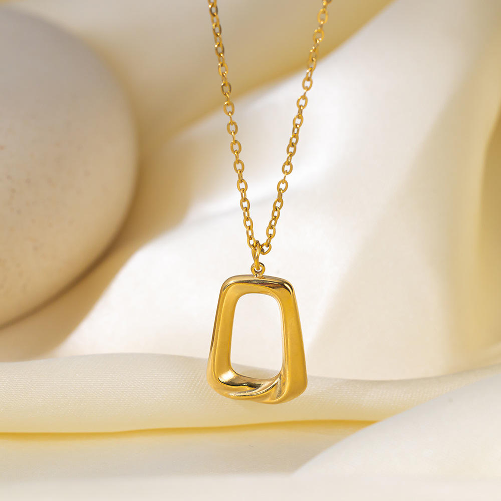 Geometric square Hollow Jewelry Necklace earrings set